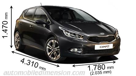 Kia cee'd 2012 mått