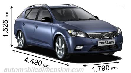 Kia cee'd Sportswagon 2010 Abmessungen