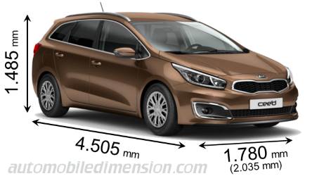 Kia cee'd Sportswagon 2016 mått