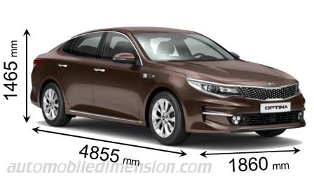 Kia Optima 2016 dimensions