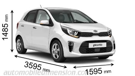 Kia Picanto 2017 afmetingen