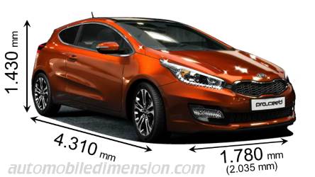 Kia pro_cee'd 2013 dimensions