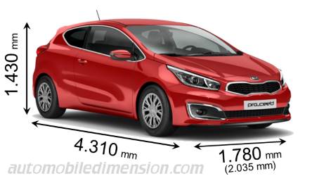 Kia pro_cee'd 2016 mått