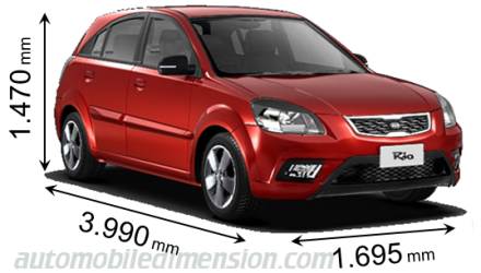 Kia Rio 2010 afmetingen