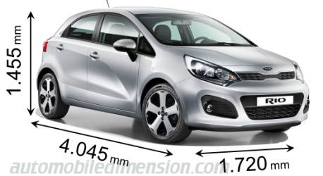 Kia Rio 2012 dimensions