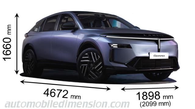 Lancia Gamma dimensions
