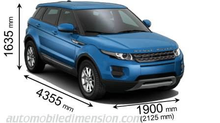 Land-Rover Range Rover Evoque 2011 Abmessungen