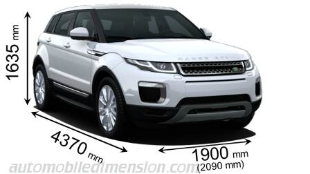 Land-Rover Range Rover Evoque 2015 dimensions