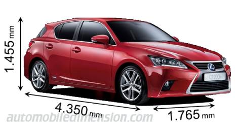 Lexus CT 2014 Abmessungen