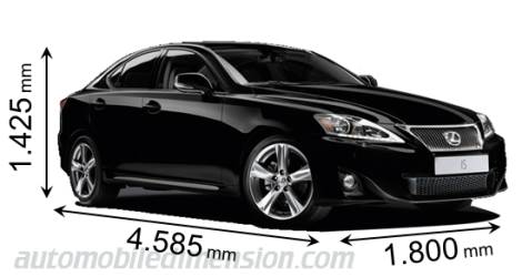 Lexus IS 2010 dimensions