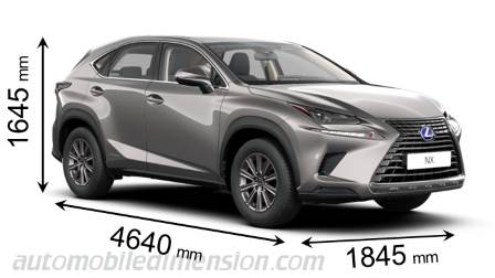 Lexus NX 2018 Abmessungen