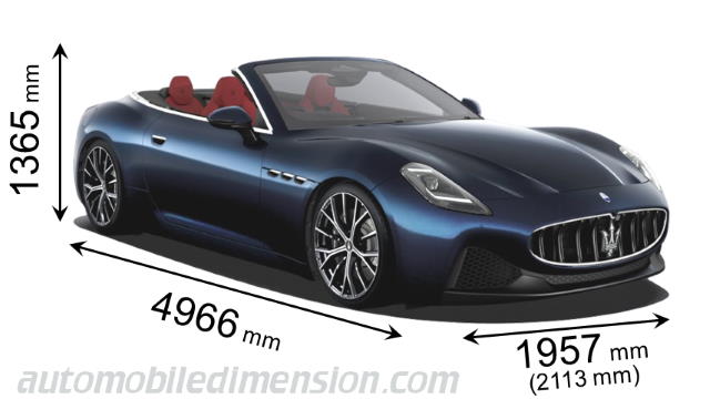 Maserati GranCabrio lunghezza x larghezza x altezza