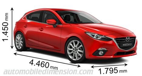 Mazda 3 2014 dimensions