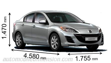 Mazda 3 SportSedan 2012 afmetingen