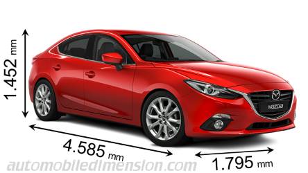 Mazda 3 SportSedan 2014 afmetingen