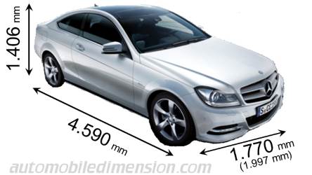 Dimension Mercedes-Benz C Coupé 2009