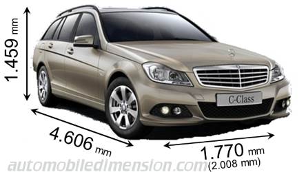 Dimensioni Mercedes-Benz C Estate 2009