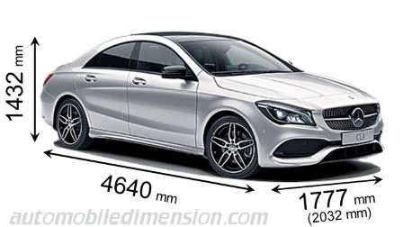 Mercedes-Benz CLA Coupé 2016 Abmessungen