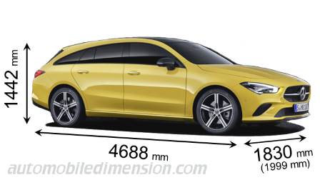 Dimensions Of Mercedes Benz Cars Showing Length Width And