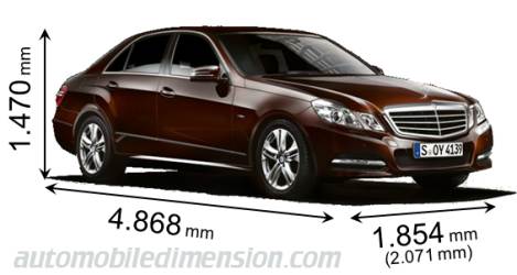 Mercedes-Benz E 2009 dimensions