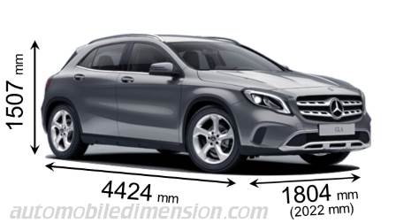 Mercedes-Benz GLA 2017 Größe