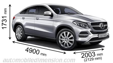 Dimensioni Mercedes-Benz GLE Coupé 2015