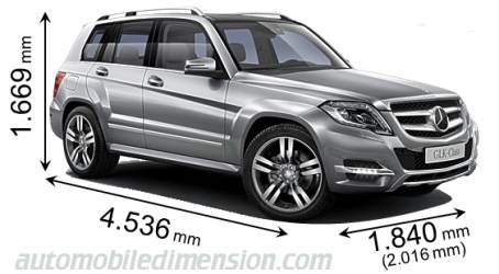 Mercedes-Benz GLK 2012 Abmessungen