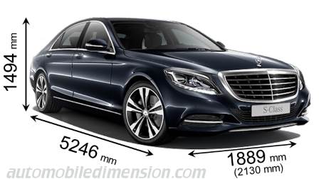 Mercedes-Benz S lg 2013 afmetingen