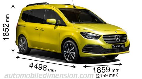 Mercedes-Benz Classe T Court dimensions