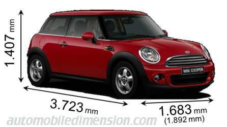 MINI 3-door 2010 dimensions