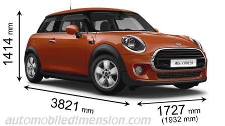 MINI 3-door 2018 dimensions