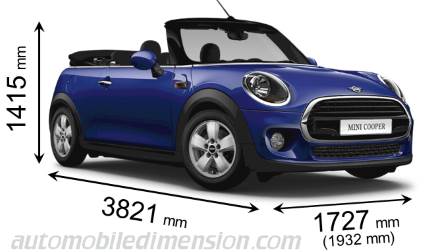 Dimensions Of Mini Cars Showing Length Width And Height