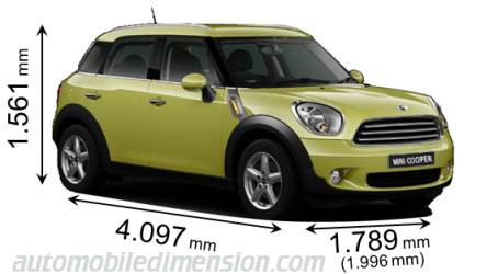 MINI Countryman 2010 mått