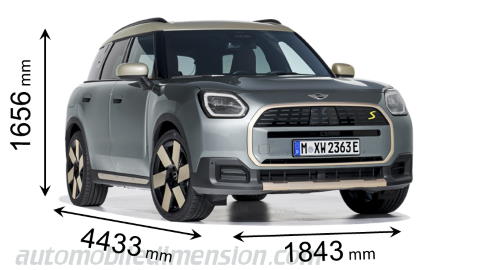 MINI Countryman lunghezza x larghezza x altezza