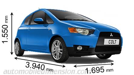 Dimension Mitsubishi COLT 2009