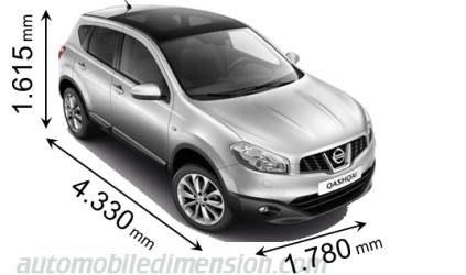 Nissan Qashqai 2010 mått