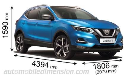 Nissan Qashqai 2017 mått