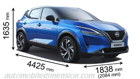 Nissan Qashqai 2021 size