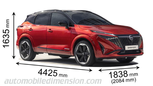 Nissan Qashqai dimensions