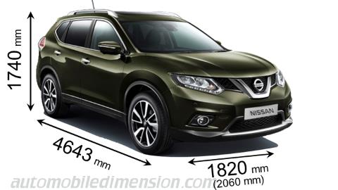 Nissan X-Trail 2014 dimensions