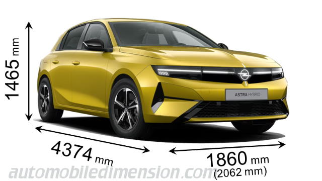 Opel Astra Abmessungen