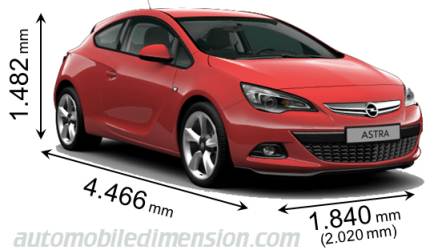 Opel Astra H GTC Sport 1.6 16v specs, dimensions