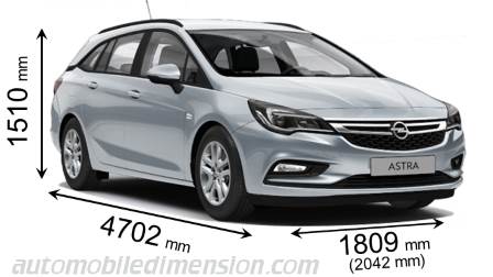 Opel Astra Sports Tourer 2016 dimensions
