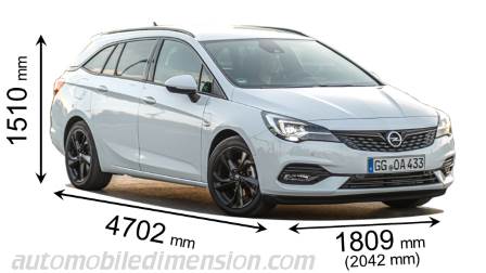 Opel Astra Sports Tourer 2020 Abmessungen
