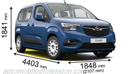 Dimension Opel Combo Life, volume coffre et électrification