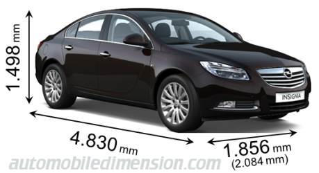 Dimensioni Opel Insignia 2008