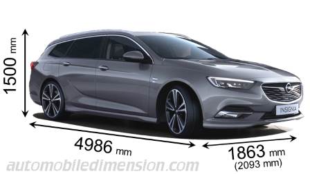 Dimensioni Opel Insignia Sports Tourer 2017