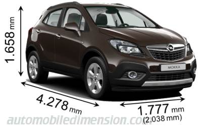 Opel Mokka 2012 dimensions