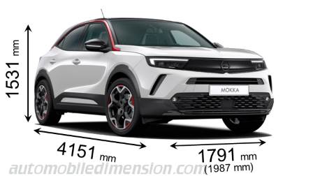 Opel Mokka 2021 dimensions