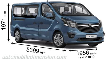 Opel Vivaro Combi lg 2015 Abmessungen